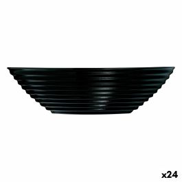 Bol Luminarc Harena Negro Vidrio (16 cm) (24 Unidades)