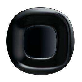 Plato Llano Luminarc Carine Negro Vidrio (Ø 26 cm) (24 Unidades)