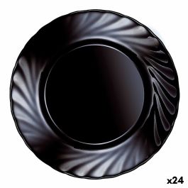 Plato de Postre Luminarc Trianon Negro Vidrio (Ø 19,5 cm) (24 Unidades)