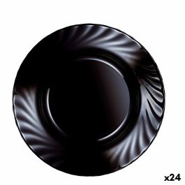 Plato Hondo Luminarc Trianon Negro Vidrio (ø 22,5 cm) (24 Unidades)