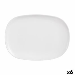 Fuente de Cocina Luminarc Sweet Line Rectangular Blanco Vidrio 35 x 24 cm (6 Unidades)