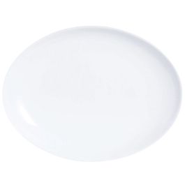 Fuente de Cocina Luminarc Diwali Ovalado Blanco Vidrio (33 x 25 cm) (12 Unidades)