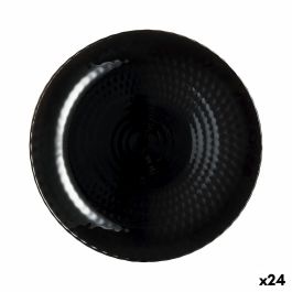 Plato de Postre Luminarc Pampille Negro Vidrio (19 cm) (24 Unidades)