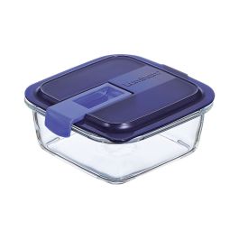 Fiambrera Hermética Luminarc Easy Box Azul Vidrio (760 ml) (6 Unidades)