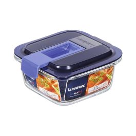 Fiambrera Hermética Luminarc Easy Box Azul Vidrio (380 ml) (6 Unidades)