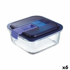 Fiambrera Hermética Luminarc Easy Box Azul Vidrio (6 Unidades) (1,22 L) Precio: 51.79000013. SKU: S2709839