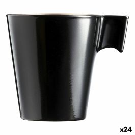 Taza Mug Luminarc Flashy Negro 80 ml Bicolor Vidrio (24 Unidades)
