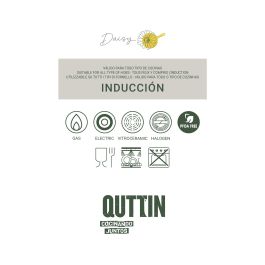 Inde Sarten 28 cm Aluminio Fundido Inducción Daisy Quttin (6 Unidades)
