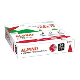 Boligrafo Alpino Dot Unicolor 1Mm  Rojo Caja De 24 6 unidades Precio: 73.78999991. SKU: B17EEXF39N