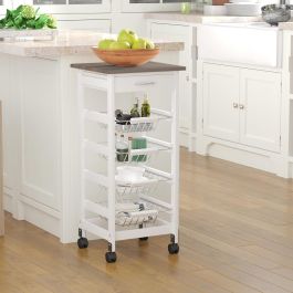 Inde Carrito Verdulero 4 Niveles C/Cajon 38 cm Ancho x 15.5 cm Alto x 76 cm Largo