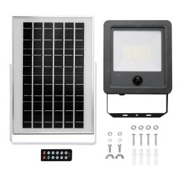 Foco proyector solar con sensor 100 W 1.200lm 6.500k Foco proyector solar con sensor 100 W 1.200lm 6.500k