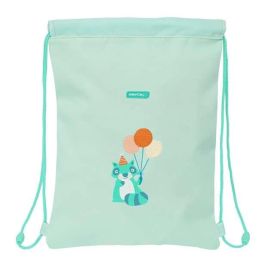 Bolsa Mochila con Cuerdas Safta Fiesta Verde 26 x 34 x 1 cm