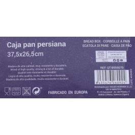 Caja Pan Persiana Madera 37.5 x 26.5 x 16 cm Quttin (6 Unidades) Caja Pan Persiana Madera 37.5 x 26.5 x 16 cm Quttin (6 Unidades)