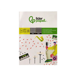 Liderpapel Bloc Música y Canto Din A4, Pentagrama 2mm, Cuadricula 5mm, 24 Hojas 100 g/m2