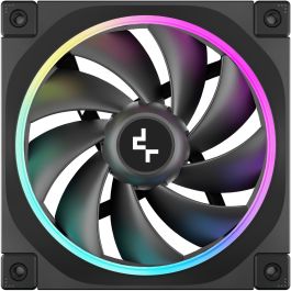 DeepCool FL12 Ventilador de PC 120mm PWM, Rodamiento FDB, Iluminación LED Multi Color, Negro