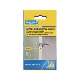 Rapid 5001562 - Anclajes Metálicos de Expansión para Placas de Yeso 3-20mm | Paquete de 50 | Carga Máxima 25kg Precio: 30.50000052. SKU: B1K65PELGA