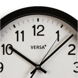 Reloj de Pared Versa Negro Plástico Cuarzo 4,3 x 30 x 30 cm