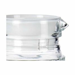 Jarra Rayas Transparente Blanco Plástico Vidrio 1 L