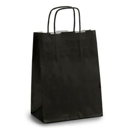 Bolsa de Papel Negro (18 x 8 x 31 cm) (25 Unidades)