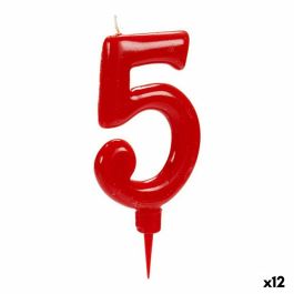 Vela Rojo Cumpleaños Número 5 (12 Unidades) Precio: 14.95000012. SKU: S3616141