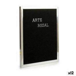 Cuadro Plateado Negro Panel 144 Letras (2,5 x 50,5 x 40,5 cm) (12 Unidades)