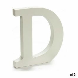 Letra D Madera Blanco (1,8 x 21 x 17 cm) (12 Unidades)