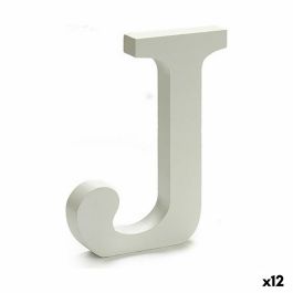 Letra J Madera Blanco (1,8 x 21 x 17 cm) (12 Unidades)