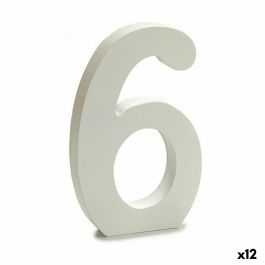 Número 6 Madera Blanco (1,8 x 21 x 17 cm) (12 Unidades) Precio: 14.95000012. SKU: S3616299