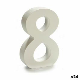 Número 8 Madera Blanco (2 x 16 x 14,5 cm) (24 Unidades) Precio: 15.94999978. SKU: S3616306