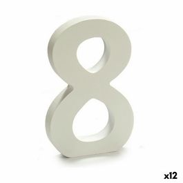 Número 8 Madera Blanco (1,8 x 21 x 17 cm) (12 Unidades) Precio: 20.9500005. SKU: S3616308