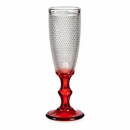 Copa de champán Rojo Transparente Puntos Vidrio 6 Unidades (180 ml)