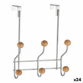 Perchero para Puertas Metal Madera Marrón (21 x 28,5 x 8 cm) (24 Unidades) Perchero para Puertas Metal Madera Marrón (21 x 28,5 x 8 cm) (24 Unidades)