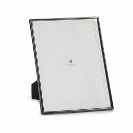Marco de Fotos Negro Cristal Acero (23 x 28 x 15 cm) (12 Unidades)