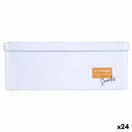 Bote Snacks Blanco Hojalata (11 x 7,1 x 18 cm) (24 Unidades) Precio: 63.9500004. SKU: S3618888