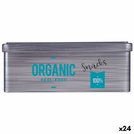 Bote Organic Snacks Gris Hojalata (11 x 7,1 x 18 cm) (24 Unidades) Precio: 61.99000005. SKU: S3618912