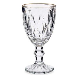 Copa de vino Dorado Transparente Vidrio 6 Unidades (330 ml)