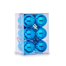 Set de Bolas de Navidad Ø 3 cm Azul Plástico 12 x 6 x 6 cm (12 Unidades)
