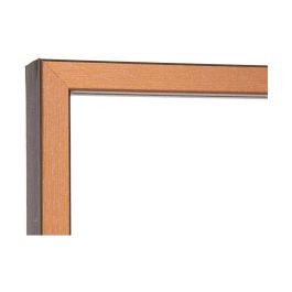 Espejo de pared 30 x 120 cm Bronce Madera MDF (2 Unidades)