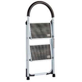 Escalera plegable Blanco Negro Gris Metal 38 x 50 x 84 cm (6 Unidades)