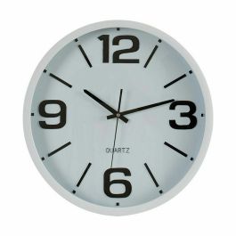 Reloj de Pared Blanco Negro Cristal Plástico 40 x 5 x 40 cm (6 Unidades)