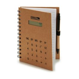 Libreta de Anillas con Bolígrafo Calculadora 14 x 18 x 1,5 cm (12 Unidades)