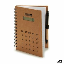 Libreta de Anillas con Bolígrafo Calculadora 14 x 18 x 1,5 cm (12 Unidades)
