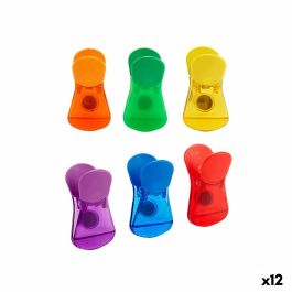 Pinzas Cierrabolsas Multicolor Plástico 6 Piezas Magnético (12 Unidades)