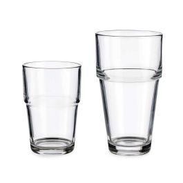 Set de Vasos Transparente Vidrio 260 ml 370 ml (4 Unidades)