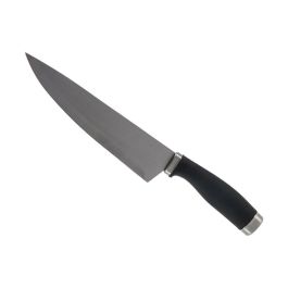 Cuchillo de Cocina 5 x 2 x 33 cm Plateado Negro Acero Inoxidable Plástico (12 Unidades)