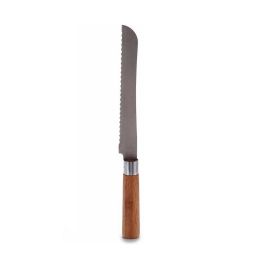 Cuchillo de Sierra 2,8 x 2,5 x 32 cm Acero Inoxidable Bambú (12 Unidades)
