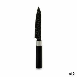 Cuchillo Pelador Mármol 2,5 x 20,5 x 1,7 cm Negro Acero Inoxidable Plástico (12 Unidades)