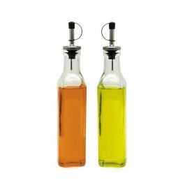 Set de Aceitera y Vinagrera Vivalto WJ7069-M Transparente Metal Vidrio Cristal Plástico 300 ml (24 Unidades)