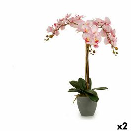 Planta Decorativa Orquídea Plástico 29 x 78 x 35 cm (2 Unidades)