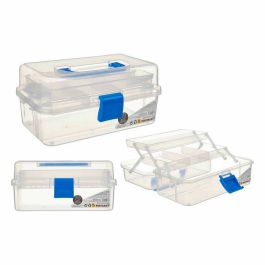 Caja Multiusos Azul Transparente Plástico 27 x 13,5 x 16 cm (12 Unidades)
